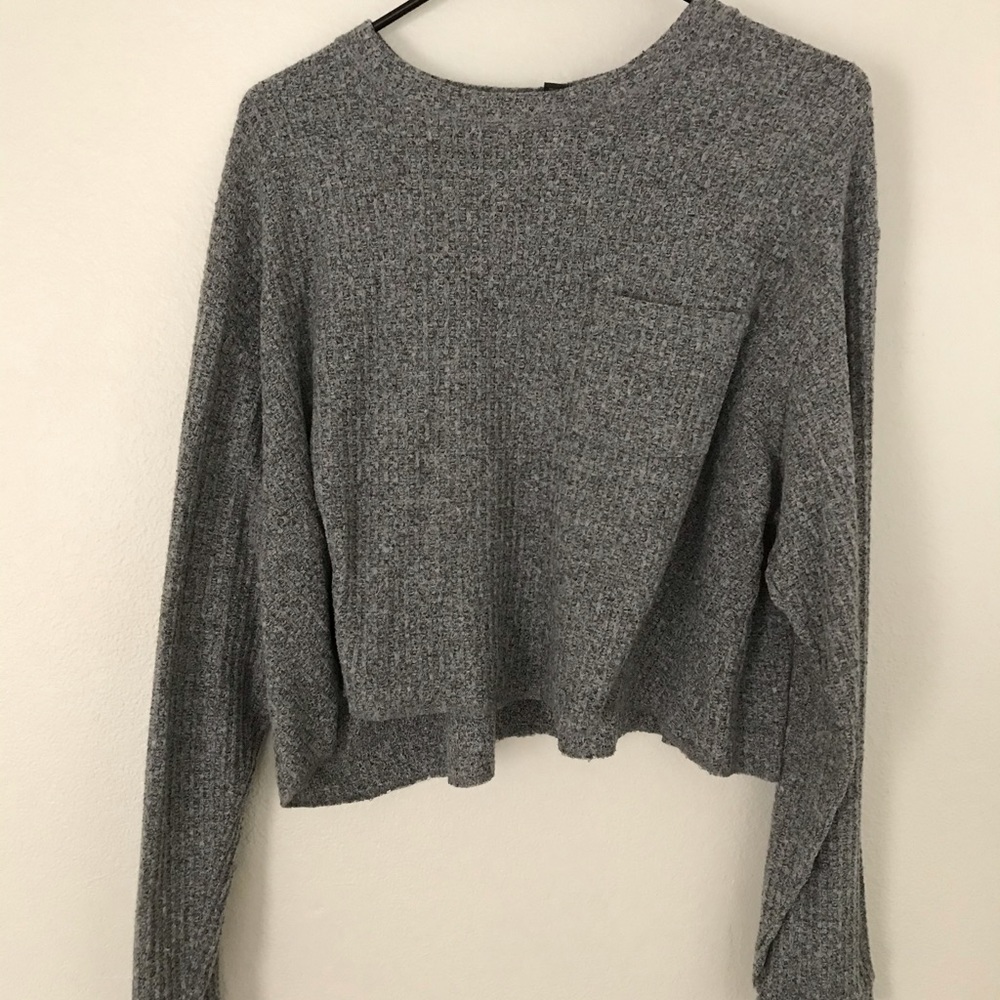 loose grey long sleeve